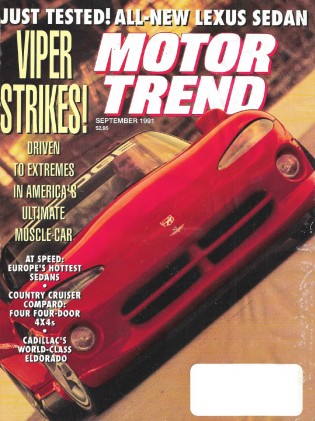 MOTOR TREND 1991 SEPT - SVX, 427 FAIRLANE, VIPER/INDY